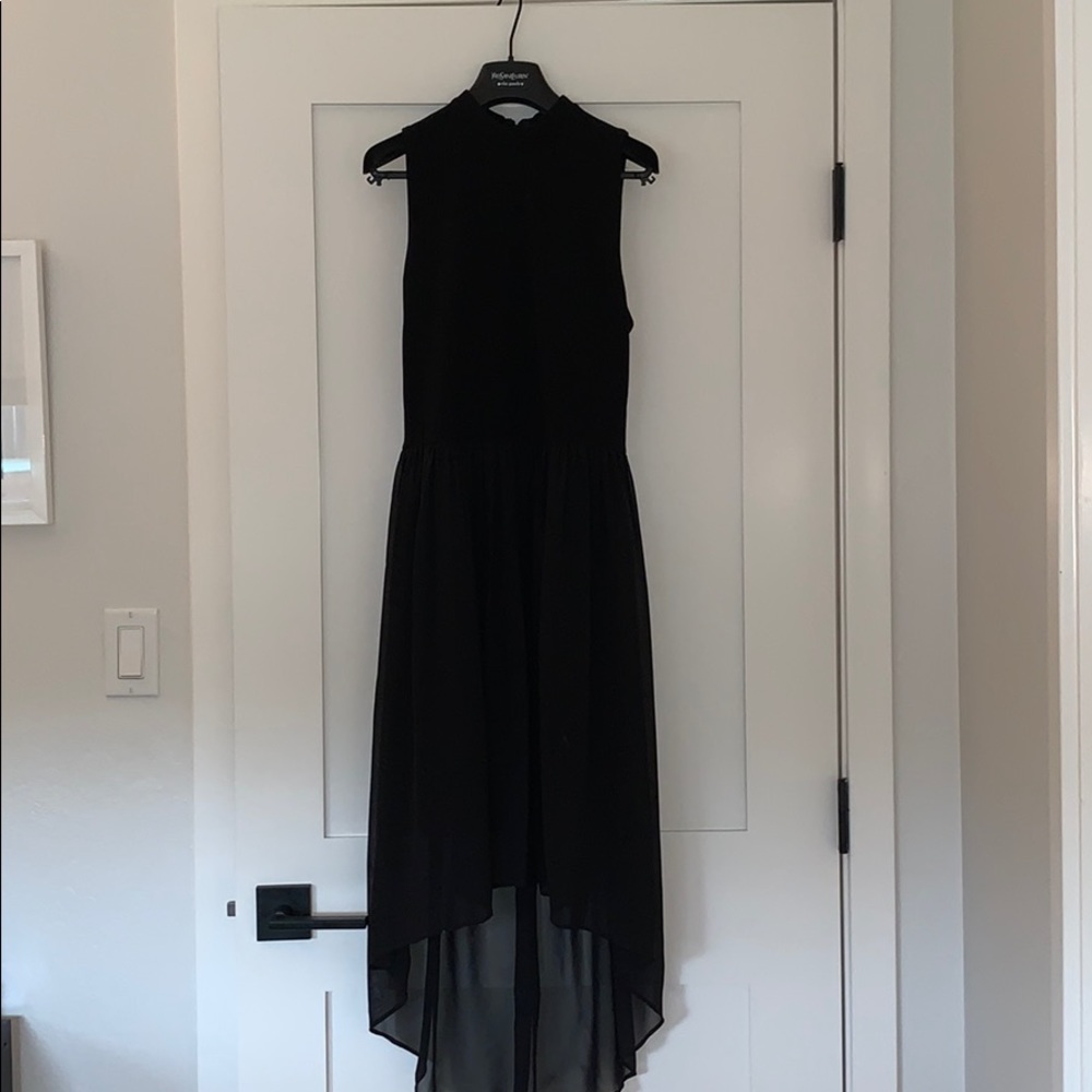 Alice and Olivia black sleeveless high low dress